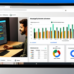 **A vibrant, welcoming scene depicting a diverse group of people gathered around a large computer screen displaying Google Analytics dashboards. The atmosphere should be collaborative and optimistic, hinting at unlocking website success with data insights. Urdu text overlay: "اپنی ویب سائٹ کے دل کی دھڑکن کو سنیے" (Listen to your website's heartbeat).**