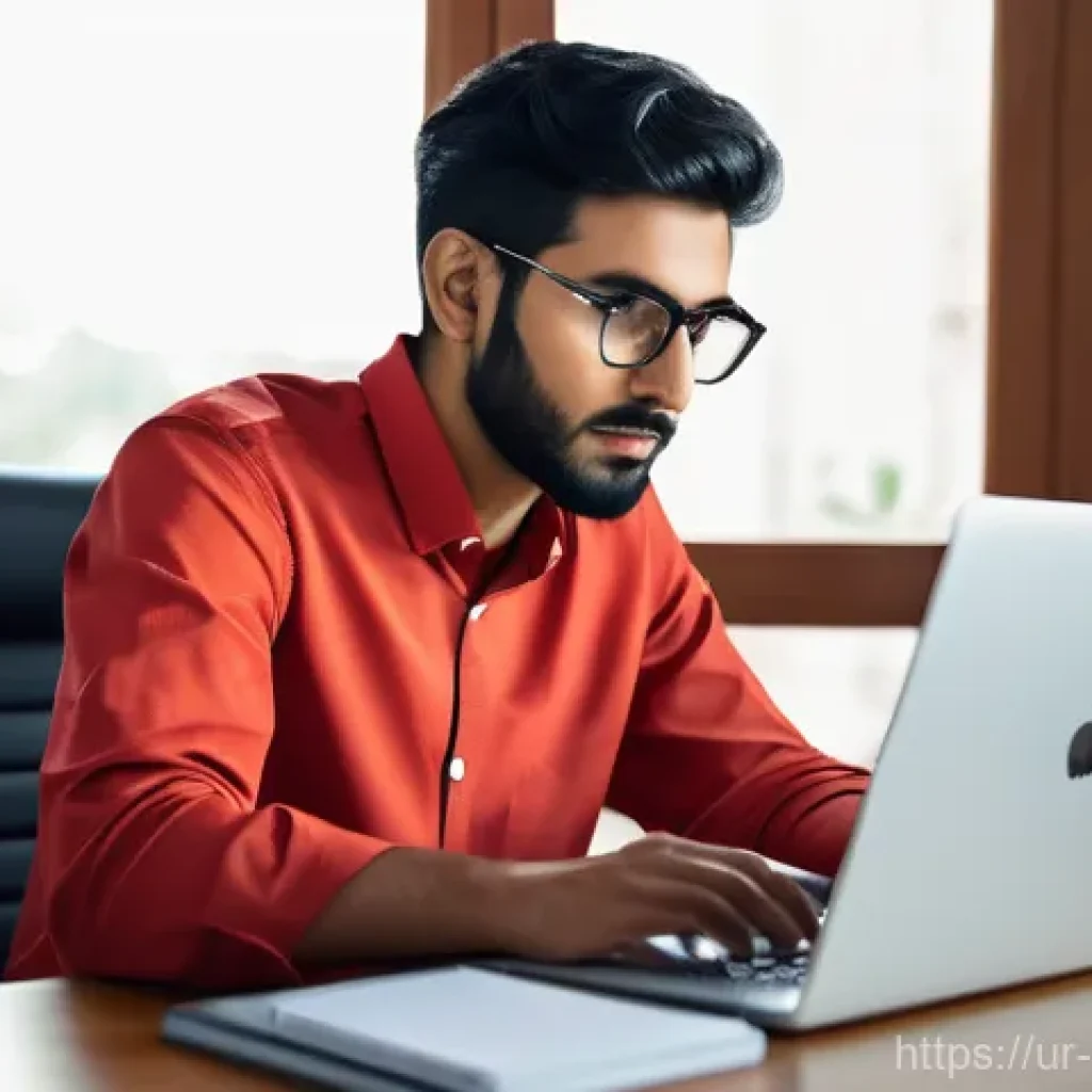 SEMrush 활용법 - **Prompt 1: Digital Keyword Treasure Hunt**
A focused young Pakistani man, dressed in modern bus...