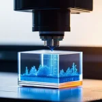 SLA 3D 프린팅 활용법 - **Prompt: The Alchemy of Light and Resin**
    A mesmerizing, close-up shot of an advanced SLA 3D pr...