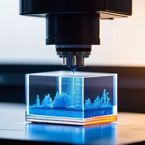 SLA 3D 프린팅 활용법 - **Prompt: The Alchemy of Light and Resin**
    A mesmerizing, close-up shot of an advanced SLA 3D pr...
