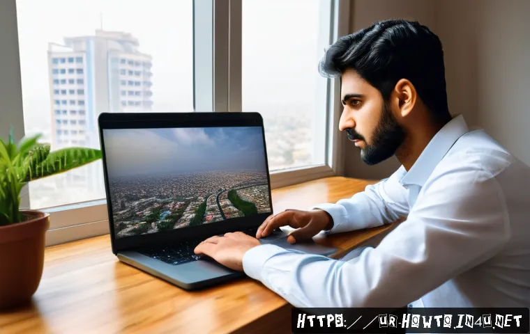 디지털 사진 관리 활용법 - A modern digital workspace scene showing a young South Asian adult organizing thousands of photos on...